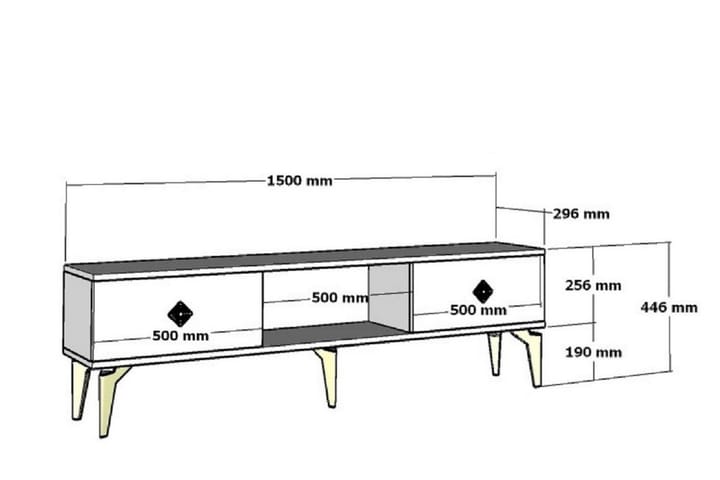 Tv-taso Mangla 150 cm - Valkoinen - Huonekalut - TV- & Mediakalusteet - Tv taso & Mediataso