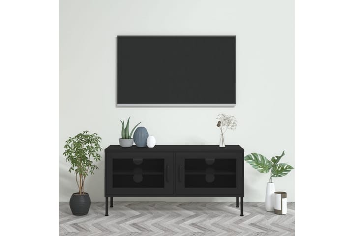 TV-taso musta 105x35x50 cm ter�äs - Huonekalut - TV- & Mediakalusteet - Tv taso & Mediataso