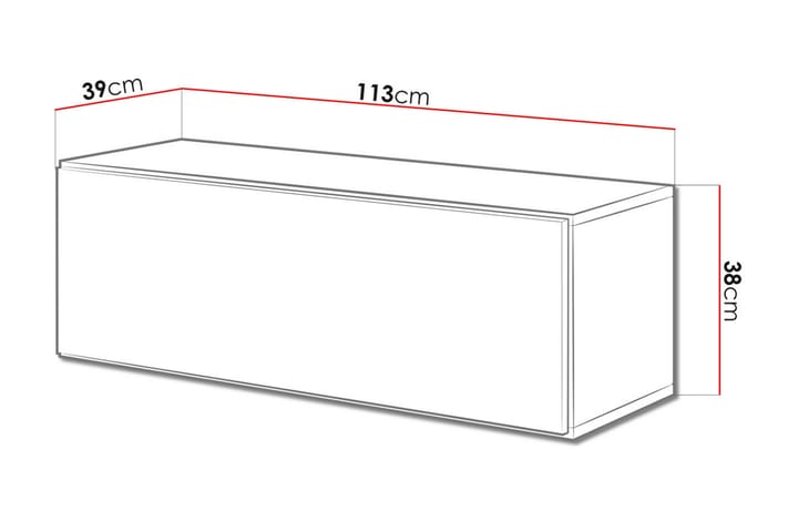 TV-taso Roco 112,5x39x37,5 cm - Antrasiitti - Huonekalut - TV- & Mediakalusteet - Tv taso & Mediataso