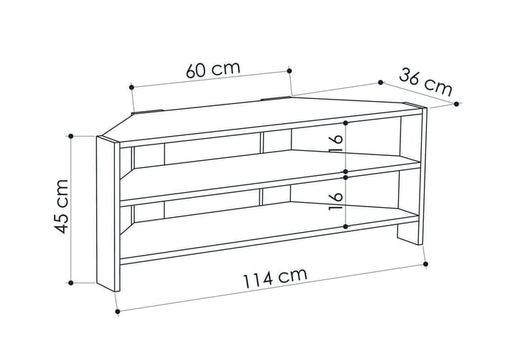 TV-taso Rodger 114 cm - Huonekalut - TV- & Mediakalusteet - Tv taso & Mediataso