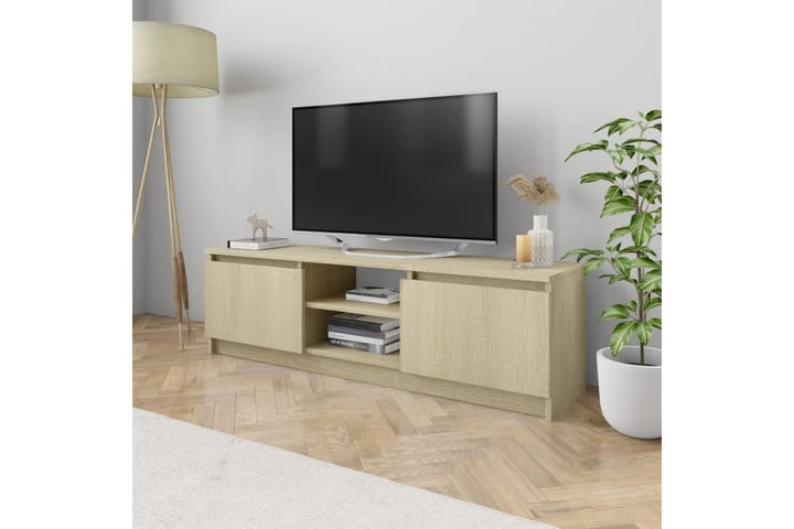 TV-taso Sonoma-tammi 120x30x35,5 cm lastulevy - Ruskea - Huonekalut - TV- & Mediakalusteet - Tv taso & Mediataso