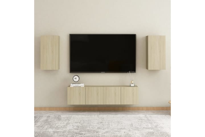 TV-taso Sonoma-tammi 30,5x30x60 cm lastulevy - Tv taso & Mediataso
