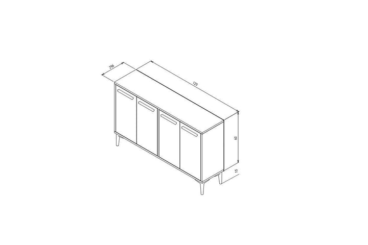 Tv-taso Stria 120 cm - Antrasiitti - Huonekalut - TV- & Mediakalusteet - Tv taso & Mediataso