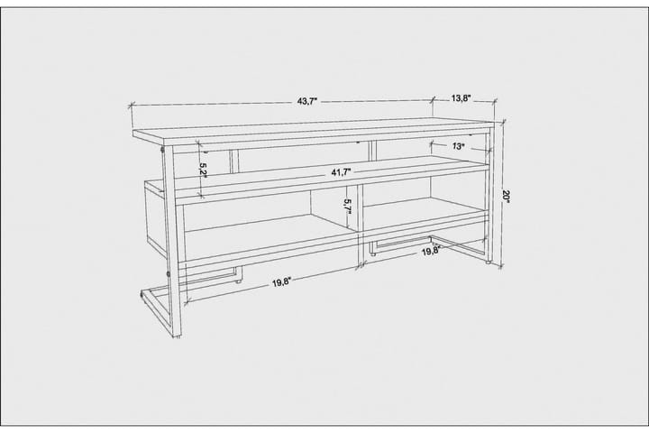 TV-taso Urgby 110x49,9 cm - Kulta - Huonekalut - TV- & Mediakalusteet - Tv taso & Mediataso