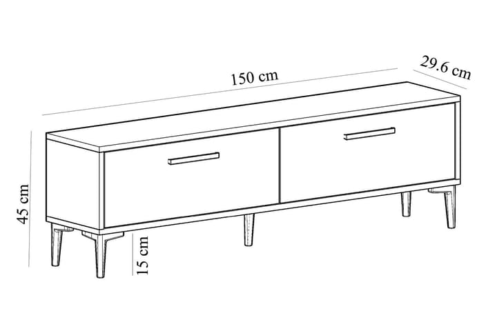 TV-taso Urgby 150x45 cm - Antrasiitti - Huonekalut - TV- & Mediakalusteet - Tv taso & Mediataso