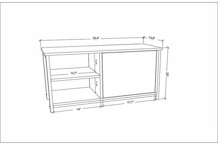 TV-taso Urgby 89,6x50,8 cm - Kulta - Huonekalut - TV- & Mediakalusteet - Tv taso & Mediataso