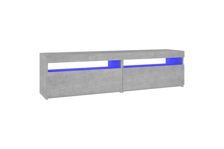 TV-tasot 2 kpl LED-valoilla betoninharmaa 75x35x40 cm - Harmaa - Huonekalut - TV- & Mediakalusteet - Tv taso & Mediataso