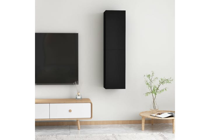 TV-tasot 2 kpl musta 30,5x30x60 cm lastulevy - Huonekalut - TV- & Mediakalusteet - Tv taso & Mediataso