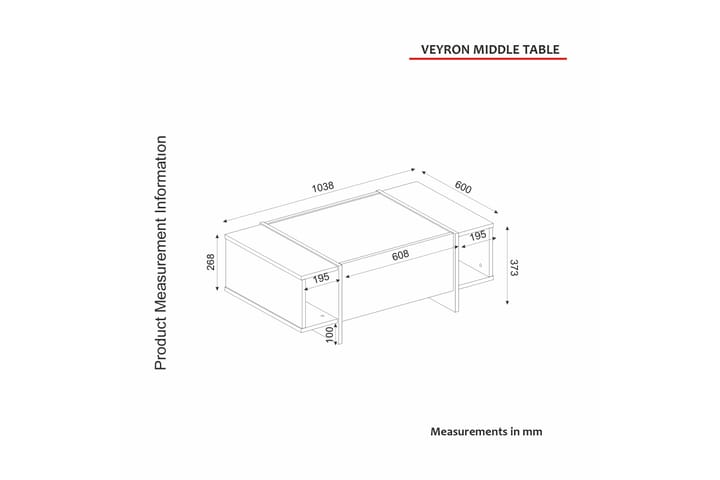 Veyron Tv-taso 103,8 cm - Musta/Kulta - Huonekalut - TV- & Mediakalusteet - Tv taso & Mediataso