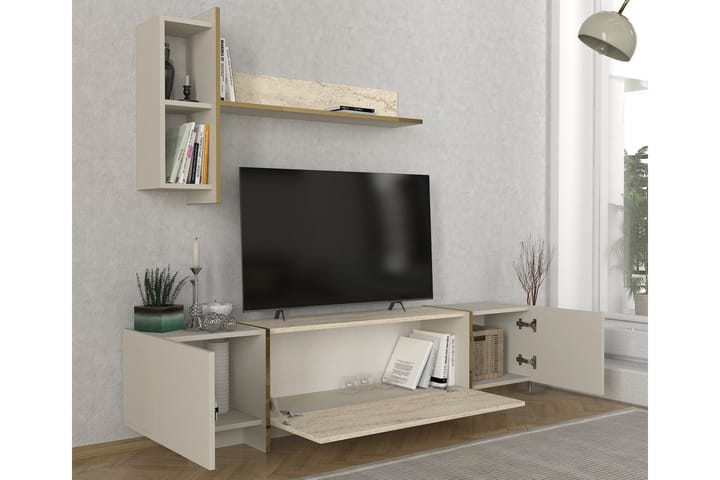 Veyron Tv-taso 180 cm - Beige/Hiekkakivi - Huonekalut - TV- & Mediakalusteet - Tv taso & Mediataso