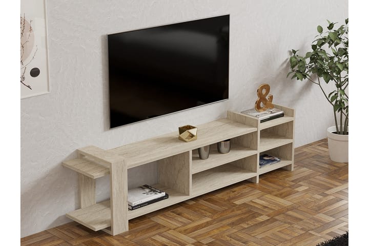 Zeyna Tv-taso 156 cm - Beige - Huonekalut - TV- & Mediakalusteet - Tv taso & Mediataso