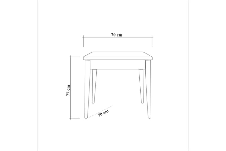 Oliver ruokapöytä 70x70 cm musta - Hanah Home - Huonekalut - Pöytä & ruokailuryhmä - Ruokapöydät & keittiön pöydät