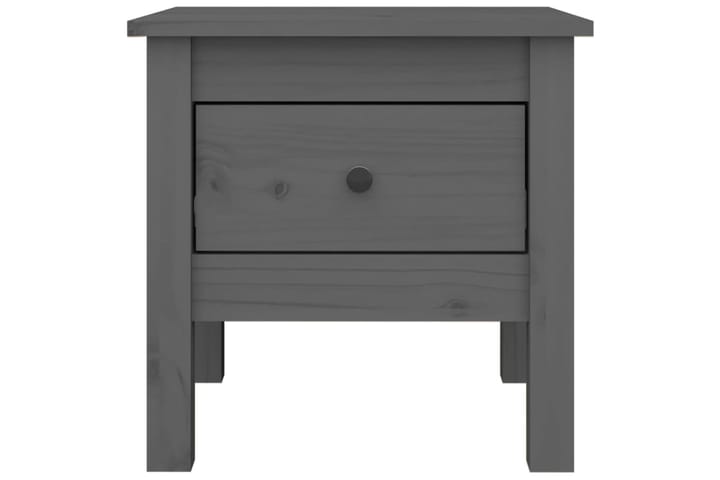 beBasic Sivupöytä harmaa 40x40x39 cm täysi mänty - Harmaa - Lamppupöytä - Tarjotinpöytä & pikkupöytä