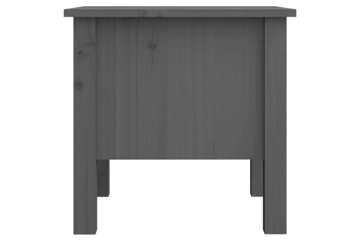 beBasic Sivupöytä harmaa 40x40x39 cm täysi mänty - Harmaa - Lamppupöytä - Tarjotinpöytä & pikkupöytä