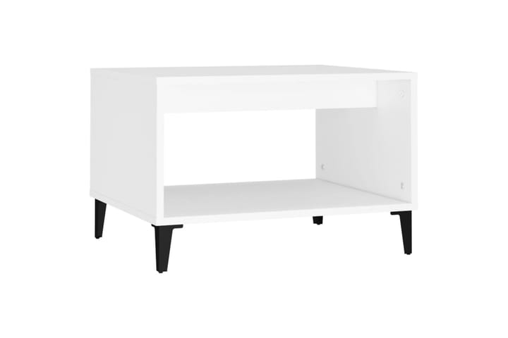 beBasic Sohvapöytä valkoinen 60x50x40 cm tekninen puu - Valkoinen - Marmoripöydät - Lamppupöytä - Peilipöytä - Kokoontaitettavat pöydät - Tarjotinpöytä & pikkupöytä