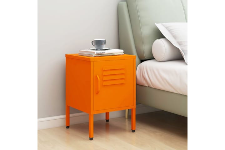 beBasic Yöpöytä oranssi 35x35x51 cm teräs - Oranssi - Yöpöytä
