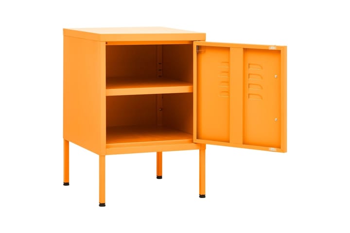 beBasic Yöpöytä sinapinkeltainen 35x35x51 cm teräs - Keltainen - Yöpöytä