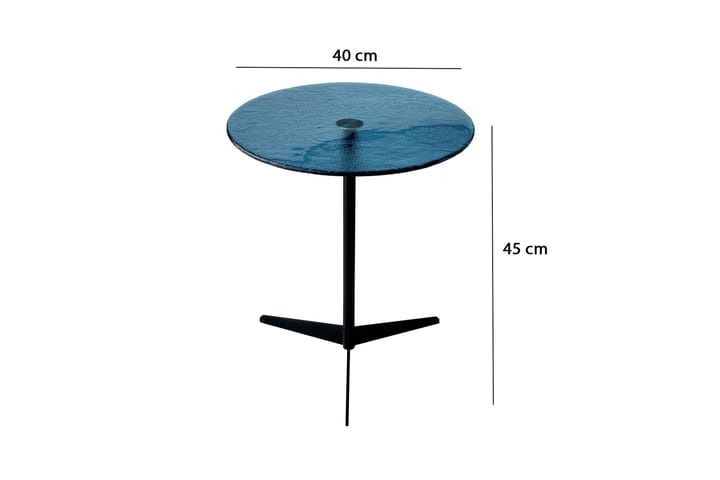 Giada Sivupöytä 40 cm - Musta/Sininen - Huonekalut - Pöytä & ruokailuryhmä - Apupöytä & sivupöytä - Tarjotinpöytä & pikkupöytä