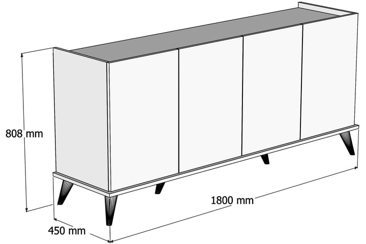 Apupöytä Elegaia 180 cm - Tummanruskea - Huonekalut - Pöytä & ruokailuryhmä - Apupöytä & sivupöytä - Konsolipöytä