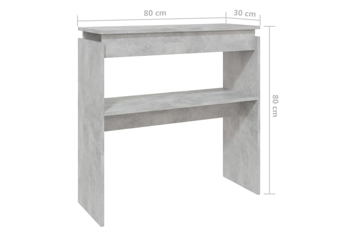 Konsolipöytä betoninharmaa 80x30x80 cm lastulevy - Harmaa - Huonekalut - Pöytä & ruokailuryhmä - Apupöytä & sivupöytä - Konsolipöytä