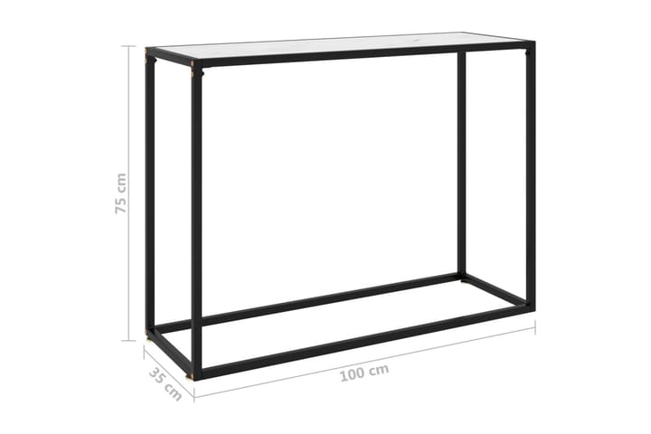 Konsolipöytä valkoinen 100x35x75 cm karkaistu lasi - Huonekalut - Pöytä & ruokailuryhmä - Apupöytä & sivupöytä - Konsolipöytä