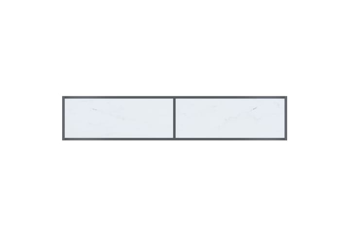 Konsolipöytä valkoinen 180x35x75,5 cm karkaistu lasi - Valkoinen - Konsolipöytä - Eteispöytä