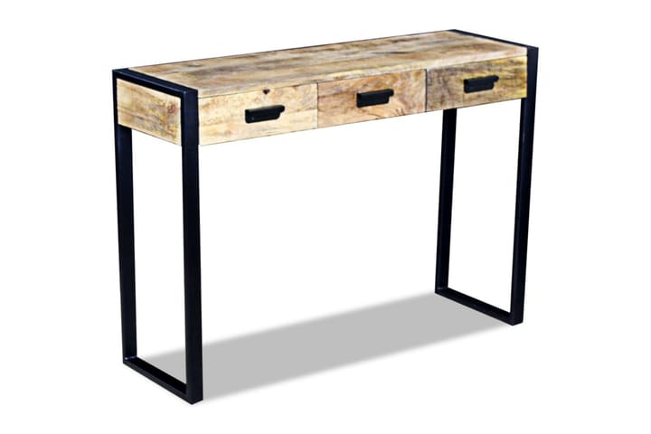 Sivupöytä 3 Lipastolla Kiinteä Mangopuu 110x35x78 cm - Ruskea - Konsolipöytä - Eteispöytä