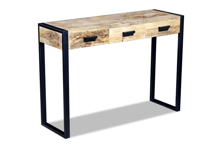 Sivupöytä 3 Lipastolla Kiinteä Mangopuu 110x35x78 cm - Ruskea - Konsolipöytä - Eteispöytä