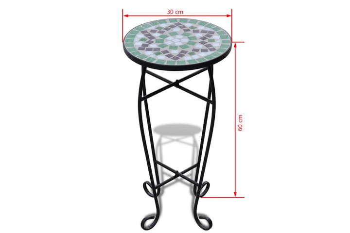 Mosaiikki Sohvapöytä Kasvipöytä Vihreä Valkoinen - Vihreä - Huonekalut - Pöytä & ruokailuryhmä - Apupöytä & sivupöytä - Lamppupöytä