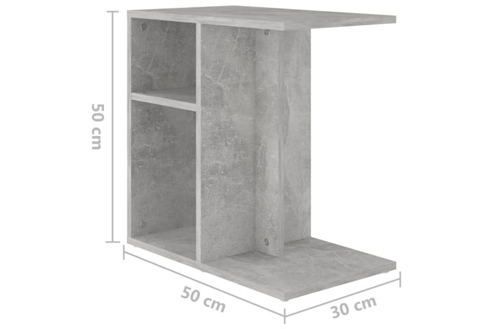 Sivupöytä betoninharmaa 50x30x50 cm lastulevy - Huonekalut - Pöytä & ruokailuryhmä - Apupöytä & sivupöytä - Lamppupöytä