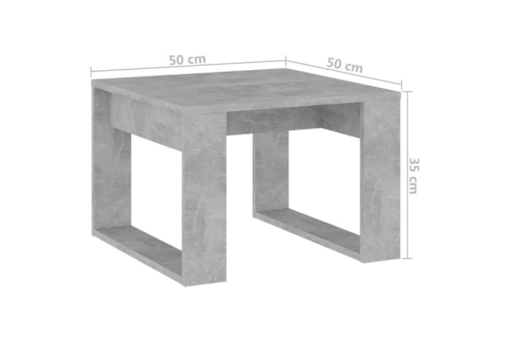 Sivupöytä betoninharmaa 50x50x35 cm lastulevy - Harmaa - Huonekalut - Pöytä & ruokailuryhmä - Apupöytä & sivupöytä - Lamppupöytä