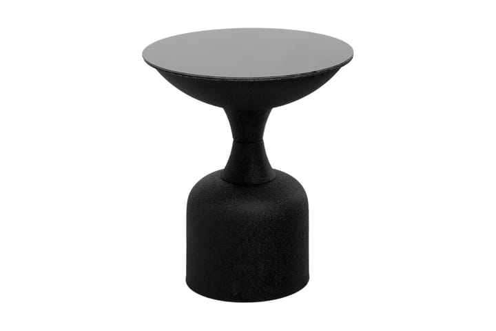 Sivupöytä Omango 42x46x42 cm Pyöreä - Musta - Tarjotinpöytä & pikkupöytä - Marmoripöydät - Lamppupöytä - Peilipöytä - Kokoontaitettavat pöydät