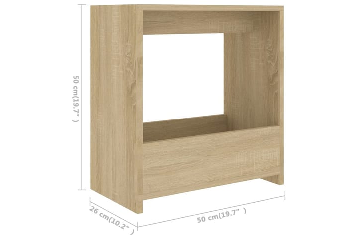 Sivupöytä Sonoma-tammi 50x26x50 cm lastulevy - Huonekalut - Pöytä & ruokailuryhmä - Apupöytä & sivupöytä - Lamppupöytä