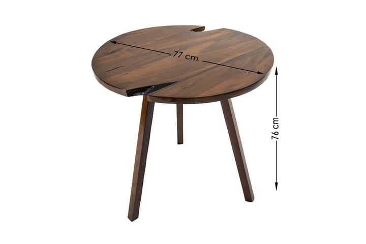 Sivupöytä Vernetta 77 cm Pyöreä - Pähkinä - Tarjotinpöytä & pikkupöytä - Lamppupöytä