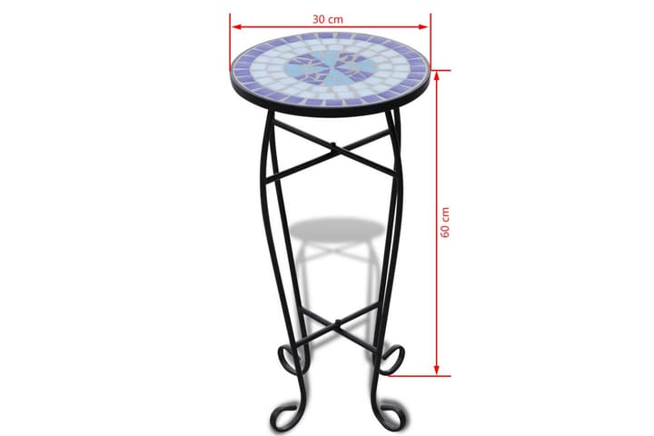 Sivupöytä/kasviteline mosaiikkikuvio sininen ja valkoinen - Sininen - Huonekalut - Pöytä & ruokailuryhmä - Apupöytä & sivupöytä - Lamppupöytä