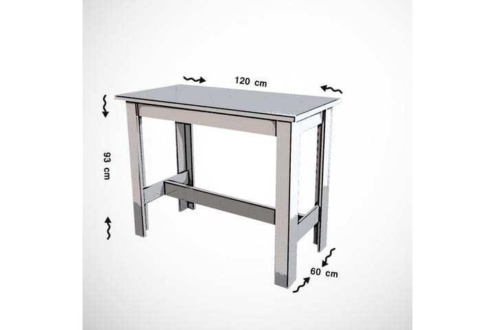 Pöytä Jipping 120 cm - Tammi - Huonekalut - Pöytä & ruokailuryhmä - Apupöytä & sivupöytä