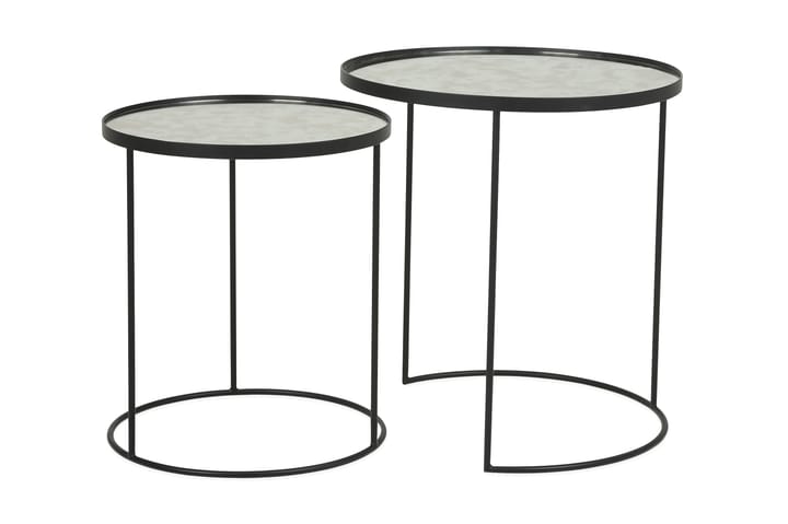 Sarjapöytä Hille 48,5 cm - Musta - Tarjotinpöytä & pikkupöytä - Marmoripöydät - Lamppupöytä - Peilipöytä - Kokoontaitettavat pöydät