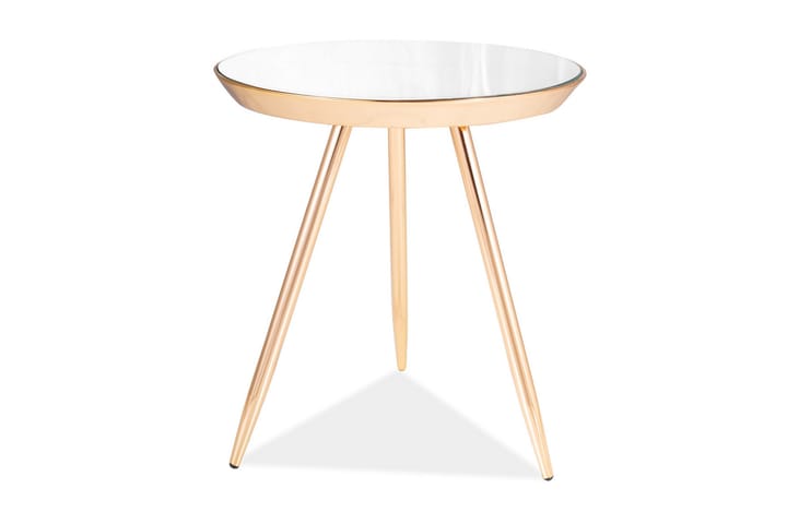 Sivupöytä Canencia 41 cm Pyöreä - Kulta - Tarjotinpöytä & pikkupöytä - Lamppupöytä