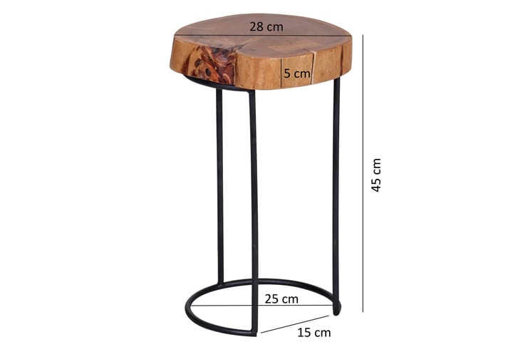 Sivupöytä Decook 28 cm - Puu/Luonnonväri - Huonekalut - Pöytä & ruokailuryhmä - Apupöytä & sivupöytä - Tarjotinpöytä & pikkupöytä