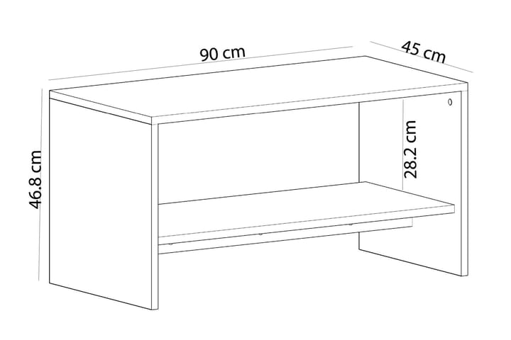 Sivupöytä Faithanit 90 cm - Musta/Vaalea luonnonväri - Huonekalut - Pöytä & ruokailuryhmä - Apupöytä & sivupöytä - Tarjotinpöytä & pikkupöytä