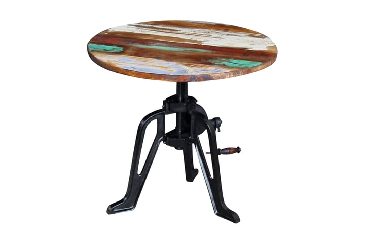 Sivupöytä kierrätetty puu ja valurauta 60x(42-63) cm - Ruskea - Lamppupöytä - Tarjotinpöytä & pikkupöytä