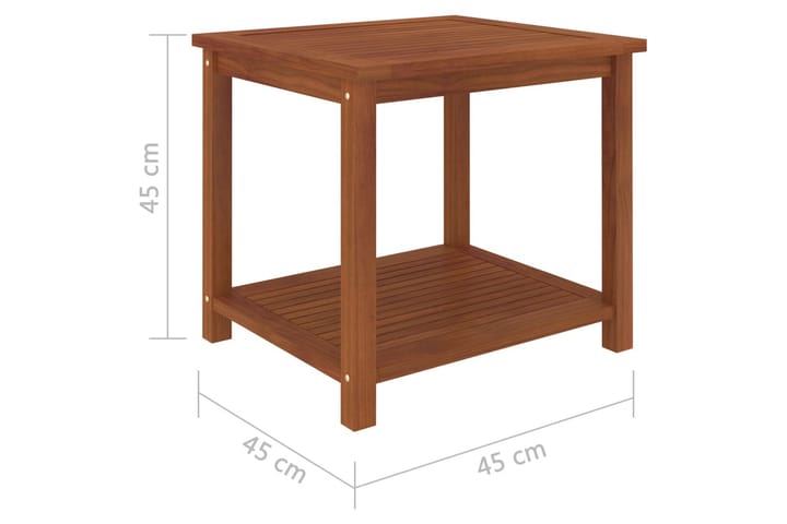 Sivupöytä kiinteä akaasiapuu 45x45x45 cm - Ruskea - Huonekalut - Pöytä & ruokailuryhmä - Apupöytä & sivupöytä - Tarjotinpöytä & pikkupöytä