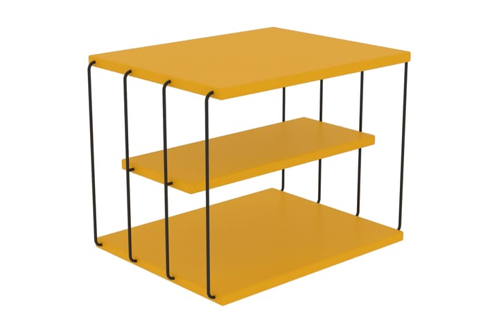 Sivupöytä Ljusfors 50 cm - Keltainen / musta - Tarjotinpöytä & pikkupöytä - Lamppupöytä