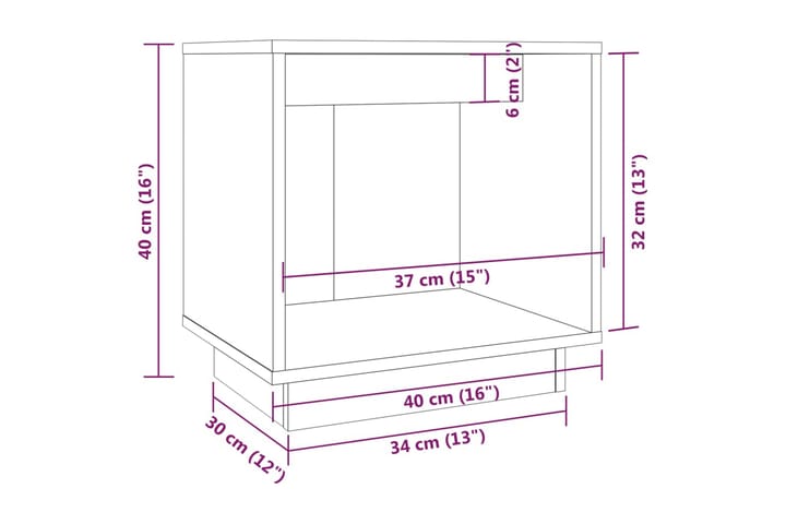 Yöpöydät 2 kpl hunajanruskea 40x30x40 cm täysi mänty - Ruskea - Huonekalut - Pöytä & ruokailuryhmä - Apupöytä & sivupöytä - Yöpöytä