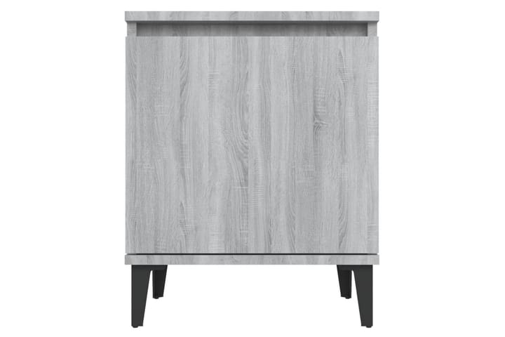 Yöpöydät metallijaloilla 2 kpl harmaa Sonoma 40x30x50 cm - Harmaa - Huonekalut - Pöytä & ruokailuryhmä - Apupöytä & sivupöytä - Yöpöytä