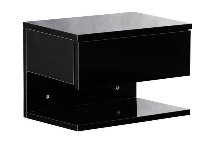 Yöpöytä Belmadu 35x32 cm - Musta - Marmoripöydät - Yöpöytä - Kokoontaitettavat pöydät
