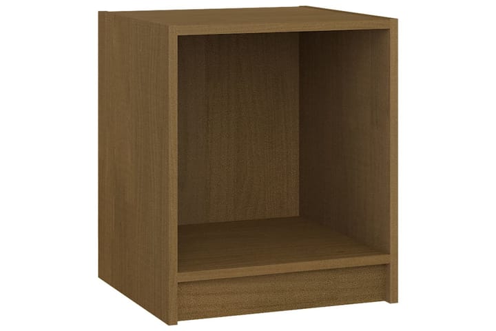 Yöpöytä hunajanruskea 35,5x33,5x41,5 cm täysi mänty - Ruskea - Yöpöytä