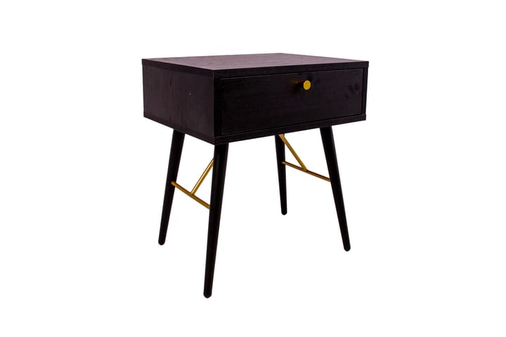 Yöpöytä Luxemburg Musta/Kupari - Marmoripöydät - Yöpöytä - Kokoontaitettavat pöydät