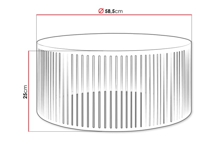 Elenio Soffbord 59 cm - Musta - Huonekalut - Pöytä & ruokailuryhmä - Sohvapöytä