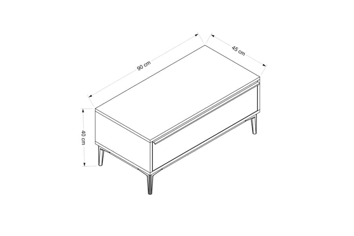 Elevate Sohvapöytä 90 cm - Musta - Huonekalut - Pöytä & ruokailuryhmä - Sohvapöytä